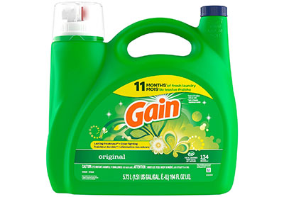Image: Gain 134-Loads Original Scent Laundry Detergent Liquid with Aroma Boost (5.73L)