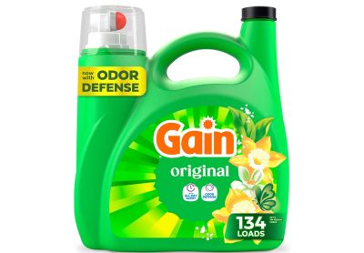 Image: Gain 134-Loads Original Scent Laundry Detergent Liquid with Odor Defense (5.23L)