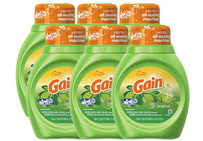 Image: Gain 16-Loads Original Scent Laundry Detergent Liquid (739mL x 6 Pack)