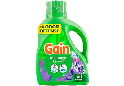 Image: Gain 61-Loads Moonlight Breeze Scent Laundry Detergent Liquid with Odor Defense (2.39L)