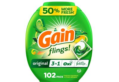 Image: Gain Flings 3-in-1 Original Scent Laundry Detergent Pacs (102 Count)