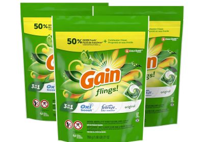 Image: Gain Flings 3-in-1 Original Scent Laundry Detergent Pacs (37 x 3 Pack)