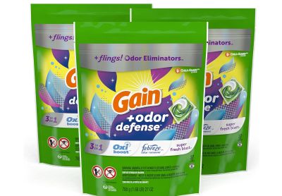 Image: Gain Flings 3-in-1 Super Fresh Blast Scent Laundry Detergent with Odor Defense Pacs (37 x 3 Pack)