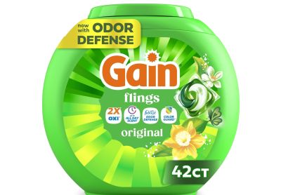 Image: Gain Flings 4-in-1 Original Scent Laundry Detergent Pacs (42 Count)