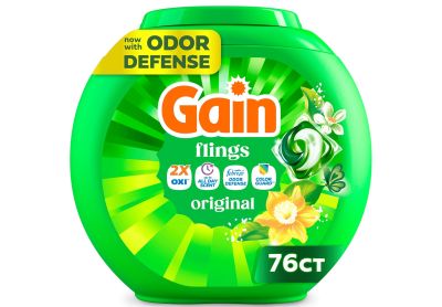 Image: Gain Flings 4-in-1 Original Scent Laundry Detergent Pacs (76 Count)