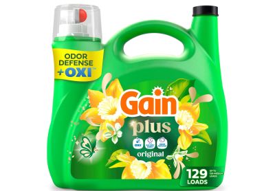 Image: Gain Plus 129-Loads Original Scent Laundry Detergent Liquid with Odor Defense & Oxi (5.02L)
