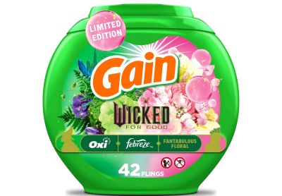 Image: Gain Wicked For Good 3-in-1 Fantabulous Floral Scent Laundry Detergent Pacs (42 Count)