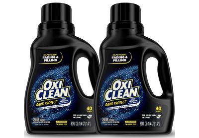 Image: OxiClean 40-Loads Scent Free Dark Protect Color Preserver and Stain Remover Liquid (1.48L x 2 Pack)