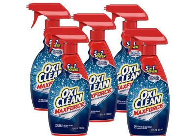 Image: OxiClean Scent Free 5-in-1 Max Force Laundry Stain Remover Liquid Spray (12 oz x 5 Pack)