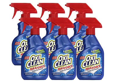 Image: OxiClean Scent Free 5-in-1 Max Force Laundry Stain Remover Liquid Spray (12 oz x 6 Pack)