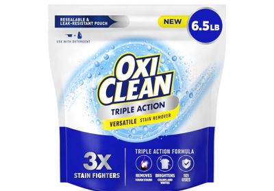 Image: OxiClean Triple Action Scent Free Versatile Stain Remover Powder (6.5Lb)