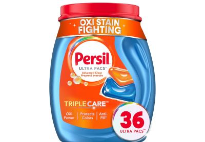 Image: Persil Ultra Pacs Advanced Clean Oxi + Odor Power Scent Free Laundry Detergent Pacs (36 Count)