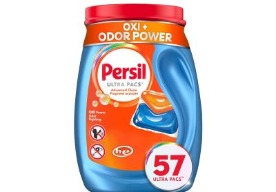 Image: Persil Ultra Pacs Advanced Clean Oxi + Odor Power Scent Free Laundry Detergent Pacs (57 Count)