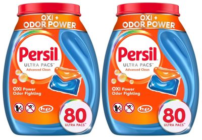 Image: Persil Ultra Pacs Advanced Clean Oxi + Odor Power Scent Free Laundry Detergent Pacs (80 x 2 Pack)