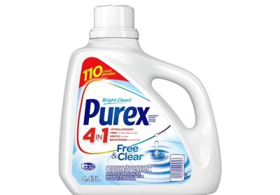 Image: Purex 110-Loads 4-in-1 Free & Clear Scent Free Concentrated Laundry Detergent Liquid (4.43L)