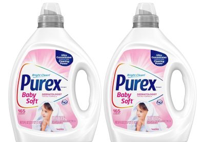 Image: Purex 165-Loads Baby Soft Scent Ultra Concentrated Laundry Detergent Liquid (2.44L x 2 Pack)