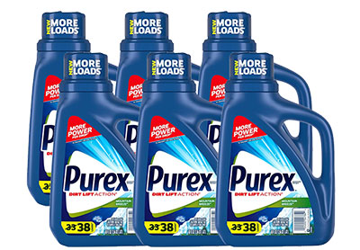 Image: Purex 38-Loads Dirt Lift Action Mountain Breeze Scent Laundry Detergent Liquid (1.47L x 6 Pack)