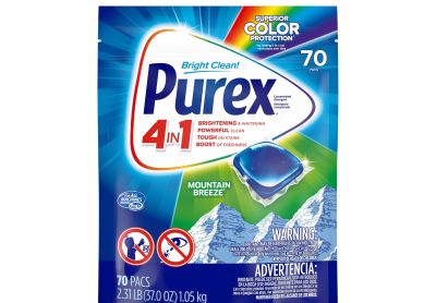 Image: Purex 4-in-1 Mountain Breeze Scent Concentrated Laundry Detergent Pacs (70 Count)
