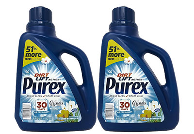 Image: Purex 50-Loads Dirt Lift Action Fresh Spring Waters Scent Laundry Detergent Liquid (2.2L x 2 Pack)