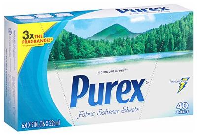 Image: Purex Mountain Breeze Fabric Softener Dryer Sheets (by Purex)