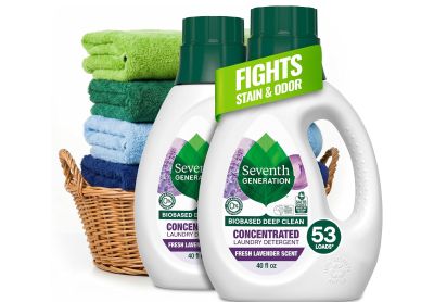 Image: Seventh Generation 53-Loads Biobased Deep Clean Concentrated Fresh Lavender Scent Laundry Detergent Liquid (1.18L x 2 Pack)
