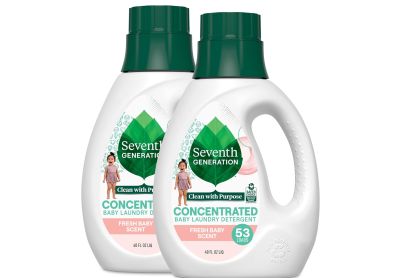 Image: Seventh Generation 53-Loads Clean With Purpose Concentrated Fresh Baby Scent Baby Laundry Detergent Liquid (1.18L x 2 Pack)