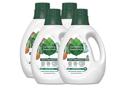 Image: Seventh Generation 60-Loads Clean With Purpose Sage & Cedar Scent Laundry Detergent Liquid (2.6L x 4 Pack)