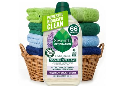 Image: Seventh Generation 66-Loads Easy Dose Biobased Deep Clean Ultra Concentrated Fresh Lavender Scent Laundry Detergent Liquid (683mL)