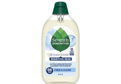 Image: Seventh Generation 66-Loads Free & Clear Easy Dose Sensitive Skin Ultra Concentrated Rose Scent Laundry Detergent Liquid (683mL)