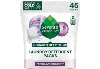 Image: Seventh Generation Biobased Deep Clean Fresh Lavender Scent Laundry Detergent Pacs (45 Count)