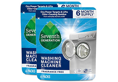 Image: Seventh Generation Scent Free Washing Machine Cleaner Packets (6 x 2 Pack)