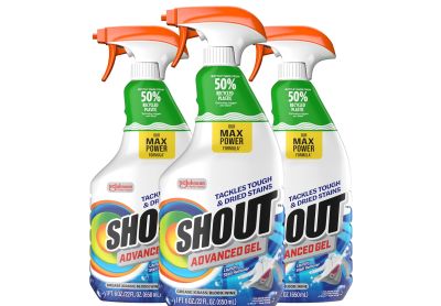 Image: Shout Advanced Gel Scent Free Laundry Stain Remover Spray (22 oz x 3 Pack)