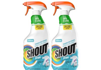 Image: Shout Free Scent Free Laundry Stain Remover Liquid Spray (22 oz x 2 Pack)