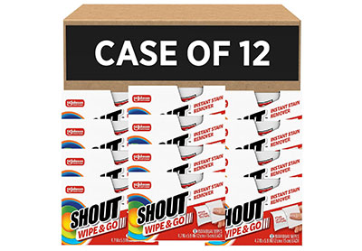 Image: Shout Wipe & Go Original Scent Instant Stain Remover Wipes (12 x 12 Pack)