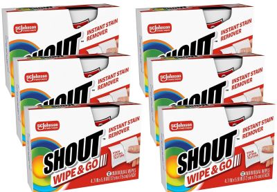 Image: Shout Wipe & Go Original Scent Instant Stain Remover Wipes (12 x 6 Pack)