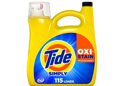 Image: Tide 115-Loads Simply Oxi Boost + Ultra Stain Release Refreshing Breeze Scent Laundry Detergent Liquid (4.79L)