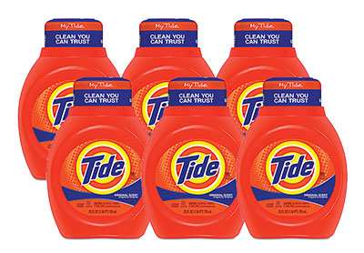 Image: Tide 16-Loads Original Scent Laundry Detergent Liquid (739ml x 6 Pack)