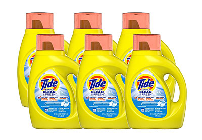 Image: Tide 22-loads Simply Clean & Fresh Refreshing Breeze Scent Laundry Detergent Liquid (917ml x 6 Pack)