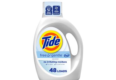 Image: Tide 48-Loads Free & Gentle Scent Free Laundry Detergent Liquid (1.86L)