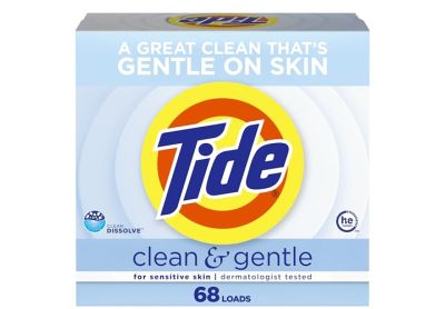 Image: Tide 68-Loads Clean Dissolve Clean & Gentle Scent Free Laundry Detergent Powder (4.81Lb)