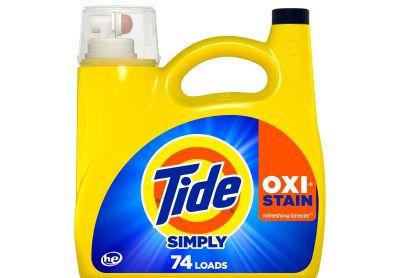 Image: Tide 74-Loads Simply Oxi Boost + Ultra Stain Release Refreshing Breeze Scent Laundry Detergent Liquid (3.1L)