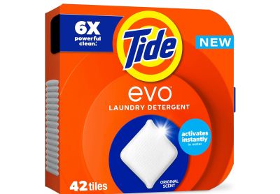 Image: Tide evo Original Scent Laundry Detergent Sheets (42 Count)