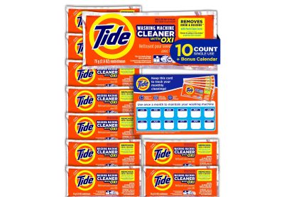 Image: Tide Fresh Scent Oxi Washing Machine Cleaner Packets (10 Count)