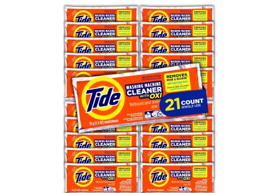 Image: Tide Fresh Scent Oxi Washing Machine Cleaner Packets (21 Count)