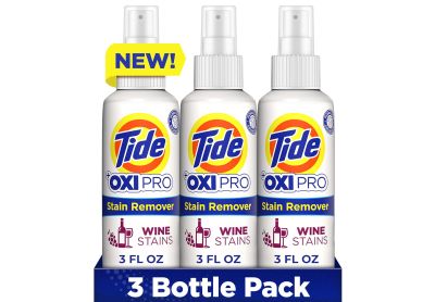 Image: Tide Oxi Pro Scent Free Wine Stain Remover Liquid Spray (3 oz x 3 Pack)