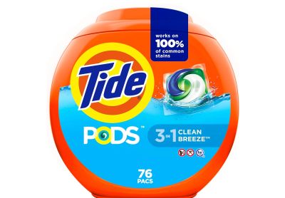 Image: Tide Pods 3-in-1 Clean Breeze Scent Laundry Detergent Pacs (76 Count)