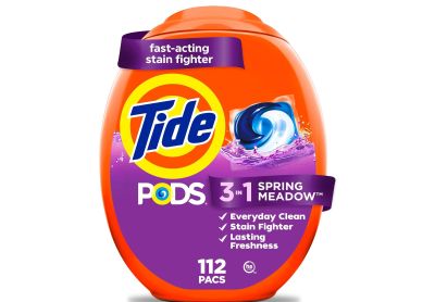 Image: Tide Pods 3-in-1 Spring Meadow Scent Laundry Detergent Pacs (112 Count)
