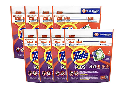 Image: Tide Pods 3-in-1 Spring Meadow Scent Laundry Detergent Pacs (16 x 8 Pack)