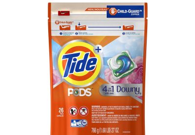 Image: Tide Pods 4-in-1 Downy April Fresh Scent Laundry Detergent Pacs (26 Count)