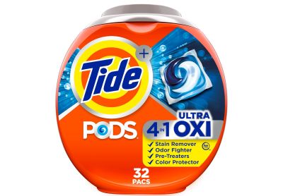 Image: Tide Pods 4-in-1 Ultra Oxi Original Scent Laundry Detergent Pacs (32 Count)